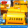 JS1000 miniature double-horizontal-shaft forced type concrete mixer